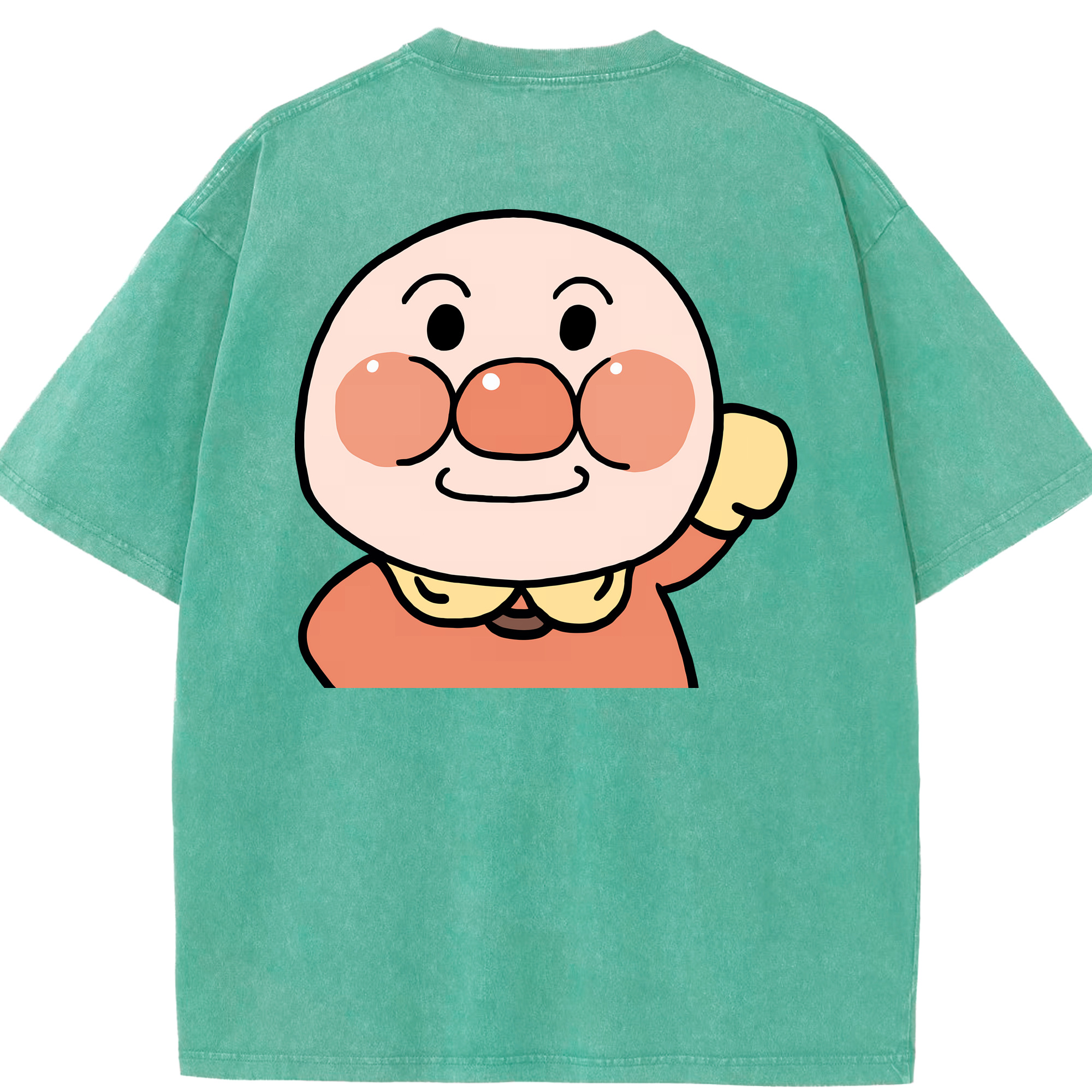 （画像用） アンパンマン Anpanman 綿100% ヴィンテージ風 半袖Tシャツ（背面プリント）